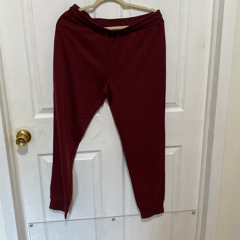 Burgundy sweatpants